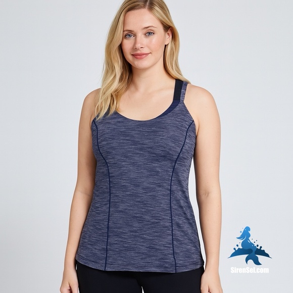1139 lululemon Run For Gold Tank - Size 6 - Heathered Deep Navy - Picture 2 of 15